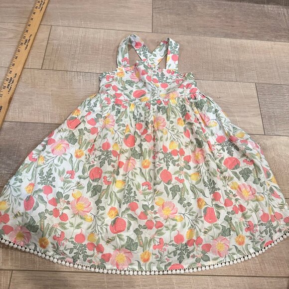 SIGRID OLSEN GIRLS STRAWBERRY FLORAL DRESS SIZE 6 NEW - Picture 1 of 10